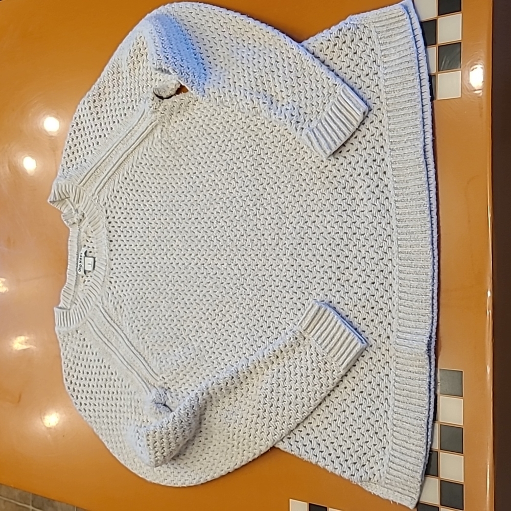 Old Navy Women's Sweater, Size L, Cream/White